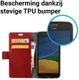 Motorola Moto G5 Hoesje BookCase Met Stand Rood afbeelding 5