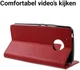 Motorola Moto G5 Hoesje BookCase Met Stand Rood afbeelding 6
