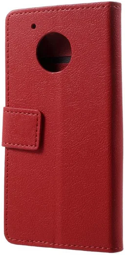 Motorola Moto G5 Hoesje BookCase Met Stand Rood afbeelding 8