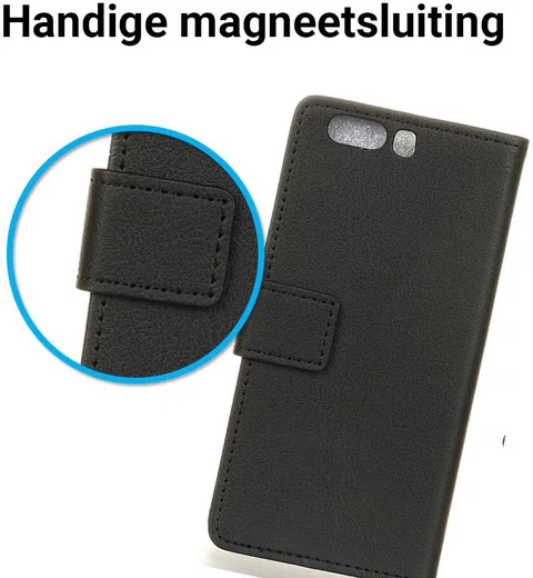 Huawei P10 Stijlvol Portemonnee Hoesje Zwart afbeelding 5