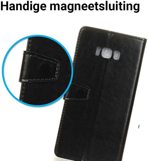 Samsung Galaxy S8 Portemonnee Hoesje Zwart afbeelding 6