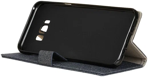 Samsung Galaxy S8 Plus Linnen Portemonnee Hoesje Donker Blauw afbeelding 9