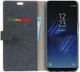 Samsung Galaxy S8 Plus Linnen Portemonnee Hoesje Donker Blauw afbeelding 1