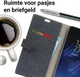 Samsung Galaxy S8 Plus Linnen Portemonnee Hoesje Donker Blauw afbeelding 2