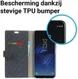 Samsung Galaxy S8 Plus Linnen Portemonnee Hoesje Donker Blauw afbeelding 4