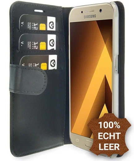 Valenta Classic Luxe Samsung Galaxy A3 2017 Hoesje Leer Bookcase Zwart afbeelding 1