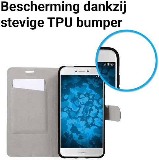 Huawei P8 Lite (2017) hoesje Zwart afbeelding 4