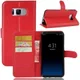 Samsung Galaxy S8 hoesje met kaarthouder Rood afbeelding 1