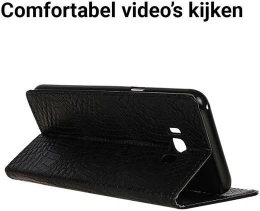 Samsung Galaxy S8 Krokodil Flipcase Zwart afbeelding 4