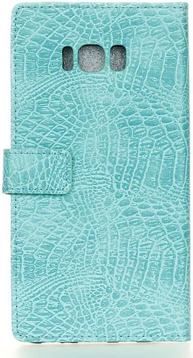 Samsung Galaxy S8 Krokodil Flipcase Blauw afbeelding 10