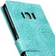 Samsung Galaxy S8 Krokodil Flipcase Blauw afbeelding 11