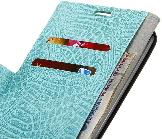 Samsung Galaxy S8 Krokodil Flipcase Blauw afbeelding 9