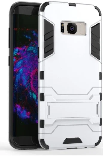 Hybride Samsung Galaxy S8 Plus Hoesje Zilver afbeelding 2