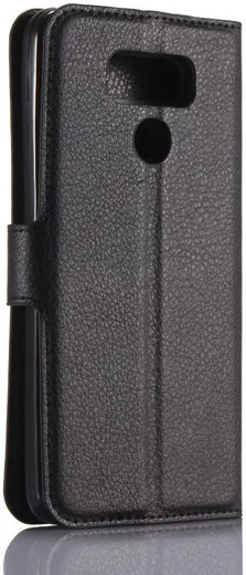LG G6 Portemonnee Hoesje Lychee Zwart afbeelding 8