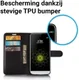 LG G6 Portemonnee Hoesje Lychee Zwart afbeelding 4