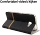 Samsung Galaxy A5 (2017) Portemonnee Stripe Hoesje Zwart afbeelding 4