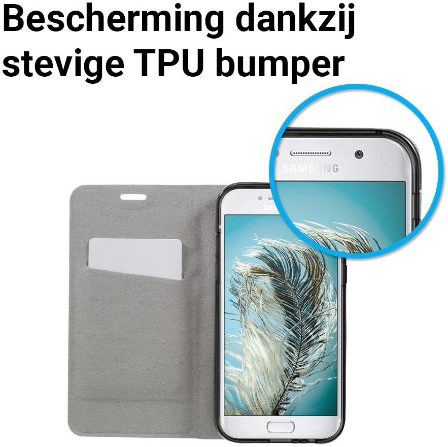 Samsung Galaxy A5 (2017) Portemonnee Stripe Hoesje Zwart afbeelding 5