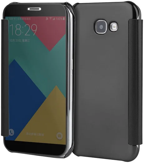 Samsung Galaxy A5 (2017) Doorzichtige Bookcase Zwart afbeelding 1