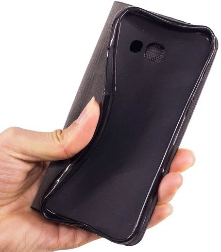 Samsung Galaxy A5 (2017) Linnen Portemonnee Hoesje Donkergrijs afbeelding 8