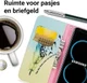 Samsung Galaxy S8 Portemonnee Print Hoesje Feather afbeelding 2