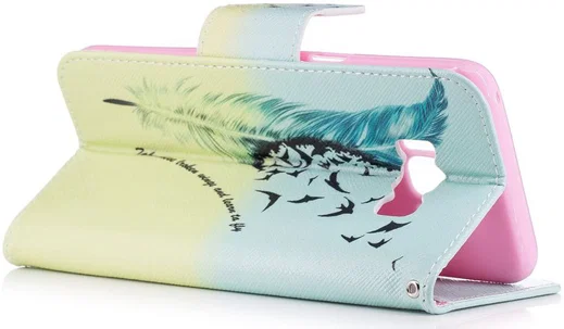 Samsung Galaxy S8 Portemonnee Print Hoesje Feather afbeelding 9