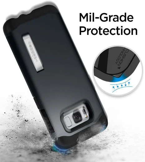 Spigen Slim Armor Samsung Galaxy S8 Metal Slate afbeelding 2