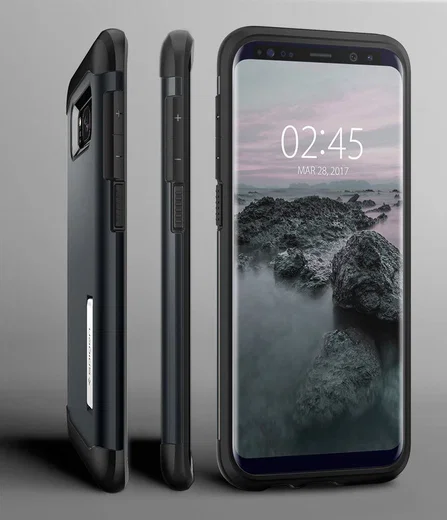 Spigen Slim Armor Samsung Galaxy S8 Metal Slate afbeelding 4