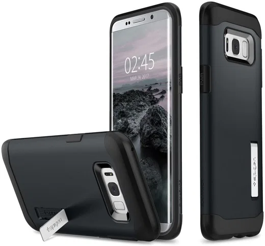 Spigen Slim Armor Samsung Galaxy S8 Metal Slate afbeelding 9