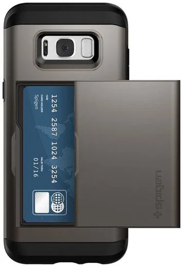 Spigen Slim Armor Card Slot Samsung Galaxy S8 Hoesje Gunmetal afbeelding 12