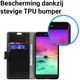LG K10 (2017) Portemonnee Hoesje met Standaard Zwart afbeelding 4