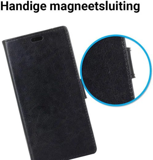 LG K10 (2017) Portemonnee Hoesje met Standaard Zwart afbeelding 5