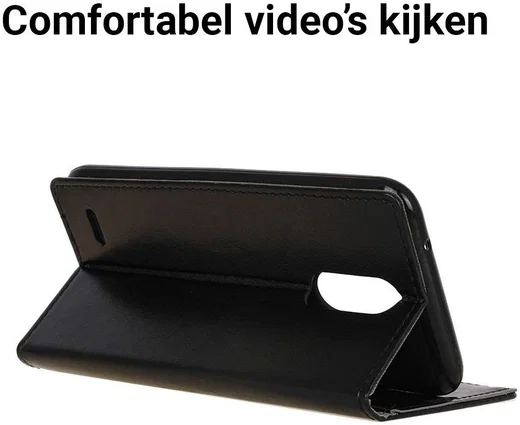 LG K10 (2017) Portemonnee Hoesje met Standaard Zwart afbeelding 6