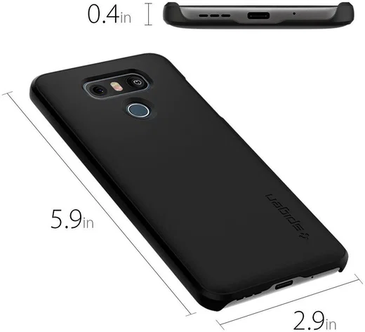 Spigen Thin Fit Case LG G6 Shimmery Zwart afbeelding 6
