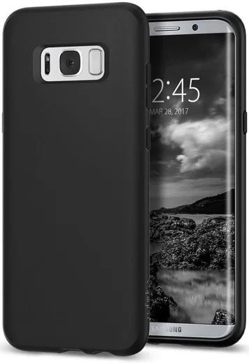 Spigen Liquid Crystal Case Samsung Galaxy S8 Plus Matte Black afbeelding 1