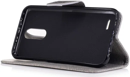 LG K10 (2017) Portemonnee Flip Hoesje Beer Dont Touch Grijs afbeelding 4