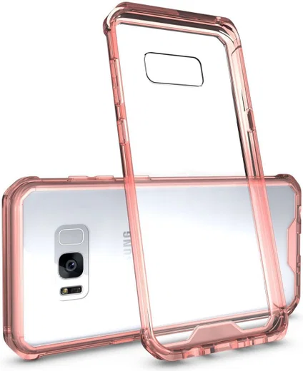 Samsung Galaxy S8 Plus Hoesje Armor Backcover Transparant Rose Gold afbeelding 2