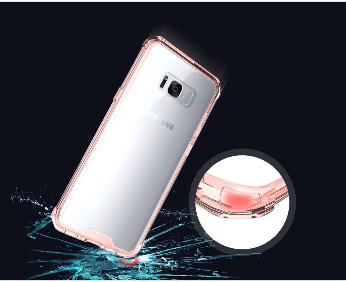Samsung Galaxy S8 Plus Hoesje Armor Backcover Transparant Rose Gold afbeelding 6