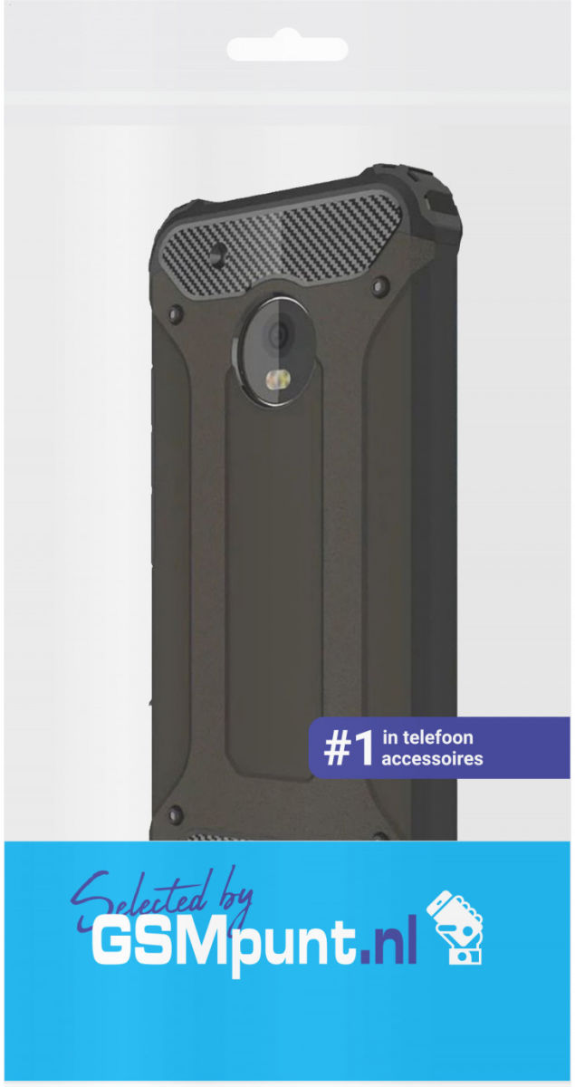 Motorola Moto G5 Hybride Hoesje Zwart afbeelding 2