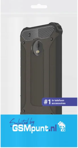 Motorola Moto G5 Hybride Hoesje Zwart afbeelding 2