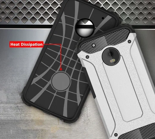 Motorola Moto G5 Hybride Hoesje Zwart afbeelding 4