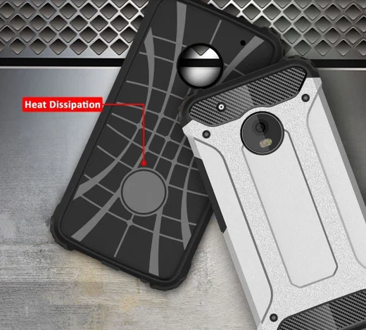 Motorola Moto G5 Plus Hybride Hoesje Zwart afbeelding 3