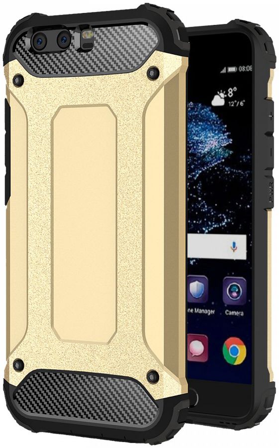 Huawei P10 Lite Hybride Hoesje Goud afbeelding 1