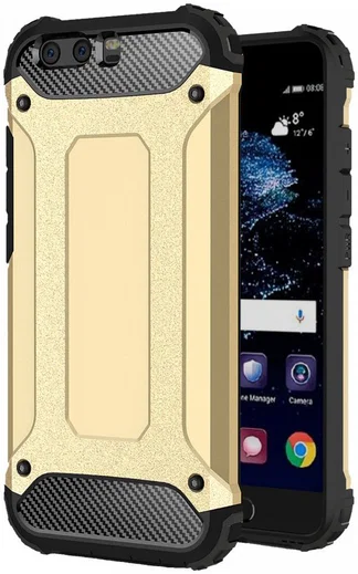 Huawei P10 Lite Hybride Hoesje Goud afbeelding 1