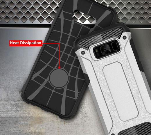 Samsung Galaxy S8 Hoesje Shock Proof Hybride Back Cover Zwart afbeelding 5