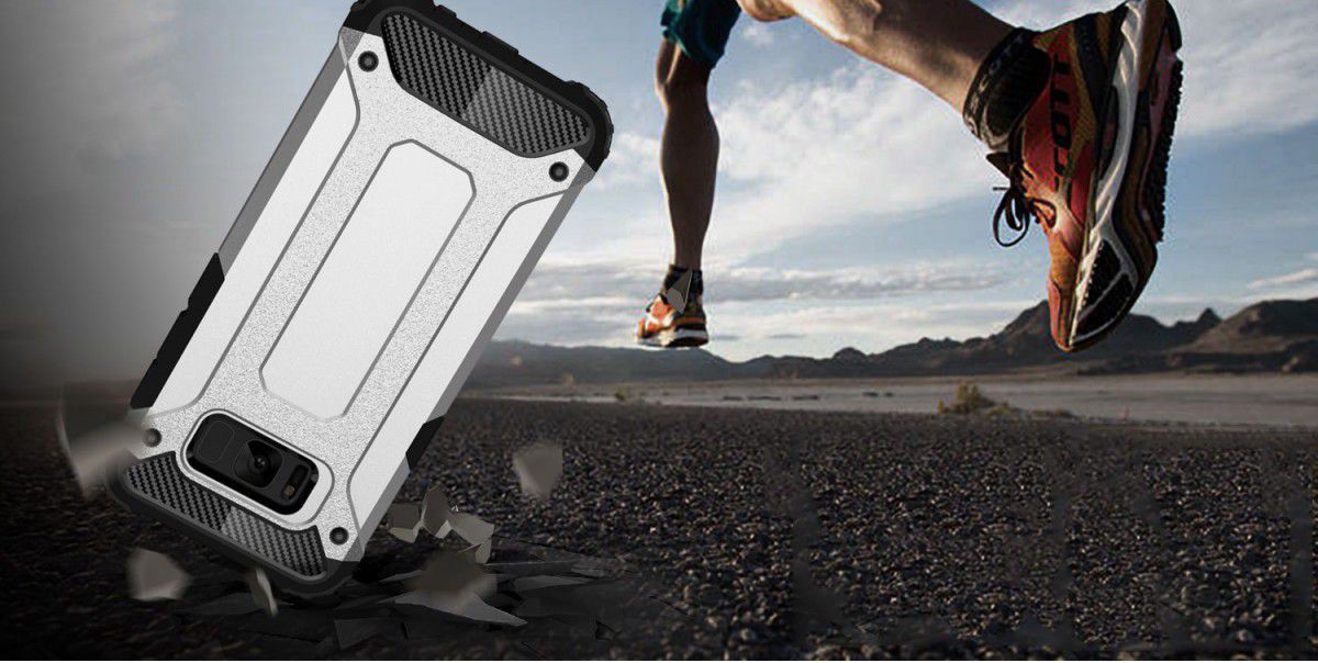 Samsung Galaxy S8 Hoesje Shock Proof Hybride Back Cover Zwart afbeelding 7