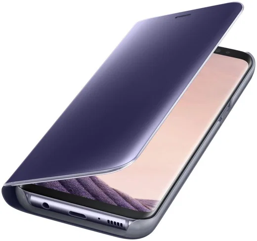 Samsung Galaxy S8 Clear View Flip Case Paars afbeelding 2