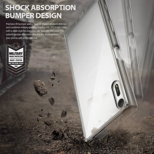 Ringke Fusion Sony Xperia XZ / XZs Hoesje Rose Gold afbeelding 4
