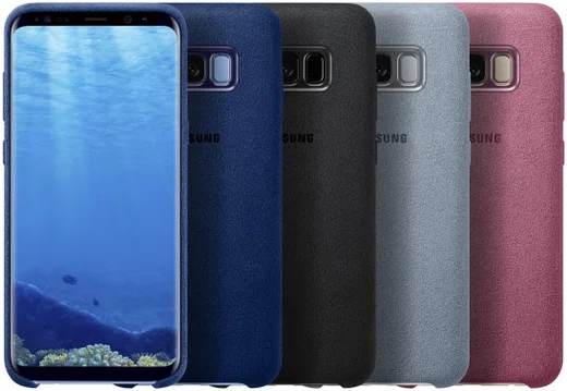 Samsung Galaxy S8 Plus Alcantara Cover Roze Origineel afbeelding 4