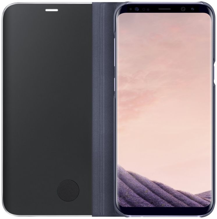Samsung Galaxy S8 Plus Clear View Flip Case met Standaard Paars afbeelding 3