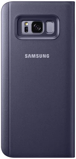 Samsung Galaxy S8 Plus Clear View Flip Case met Standaard Paars afbeelding 4